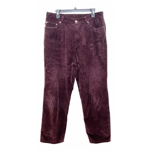 Pre-owned Lauren Ralph Lauren Straight Pants In Purple