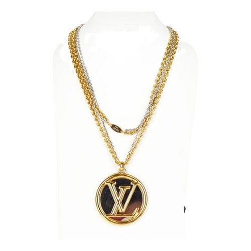 Pre-owned Louis Vuitton Louise Silver Necklace In Gold