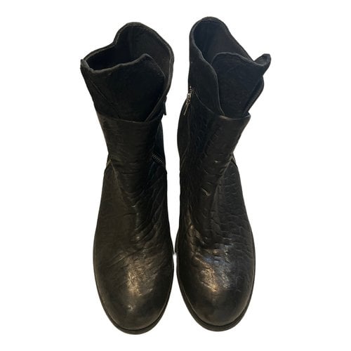 Pre-owned Officine Creative Leather Boots In Black