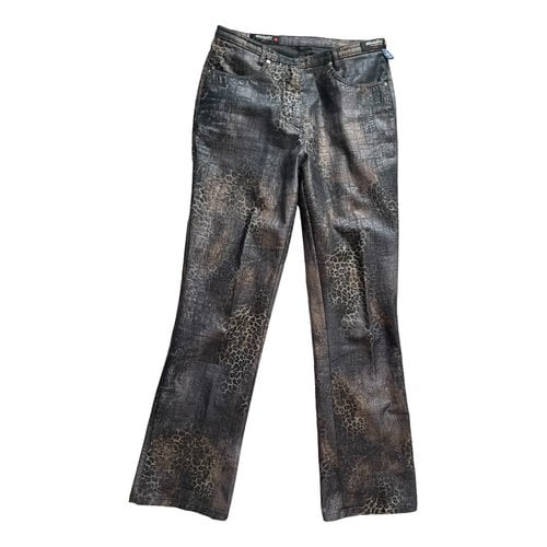 Pre-owned Michele Straight Pants In Black