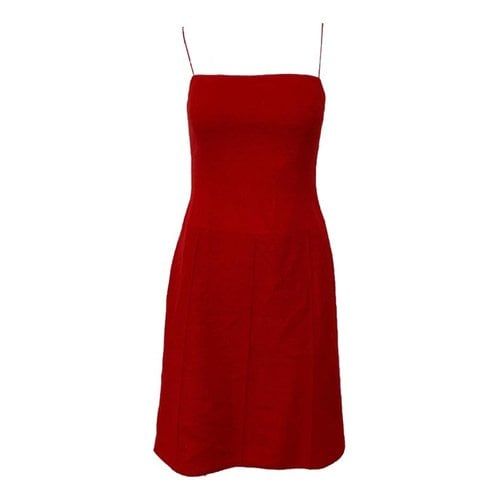 Pre-owned Elie Tahari Wool Mini Dress In Red