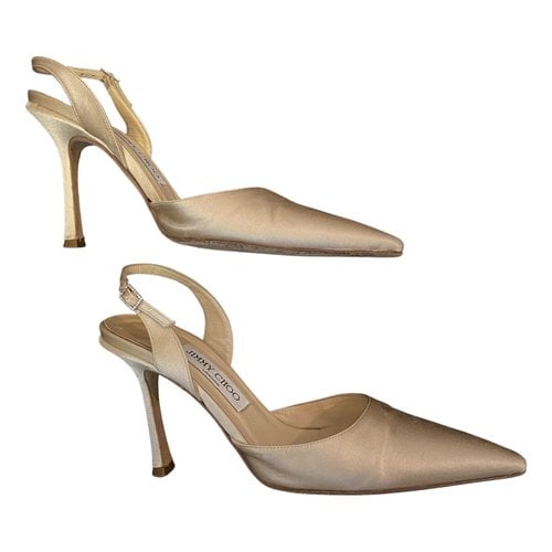 Pre-owned Jimmy Choo Cloth Sandals In Gold