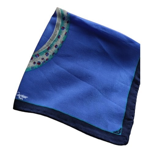 Pre-owned Cartier Silk Scarf & Pocket Square In Blue