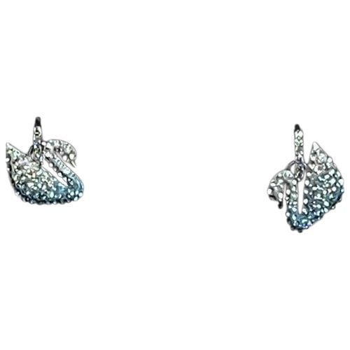 Pre-owned Swarovski Crystal Earrings In Silver