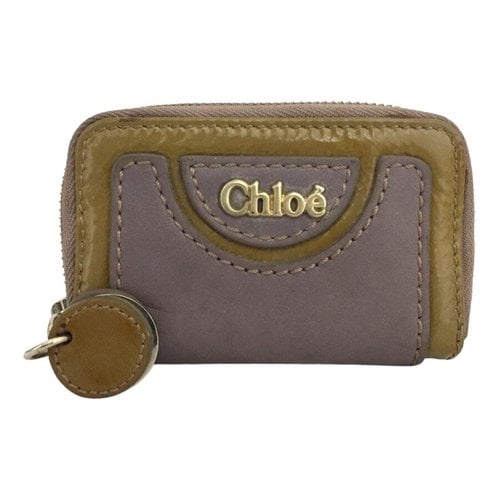 Pre-owned Chloé Leather Key Ring In Purple