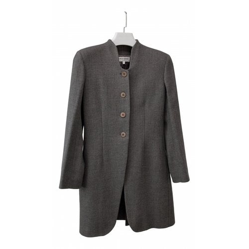 Pre-owned Giorgio Armani Wool Coat In Grey
