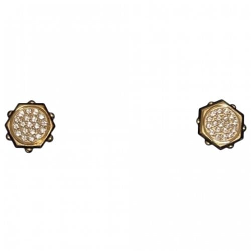 Pre-owned Swarovski Earrings In Gold