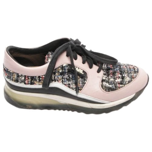 Pre-owned Karl Lagerfeld Leather Trainers In Multicolour