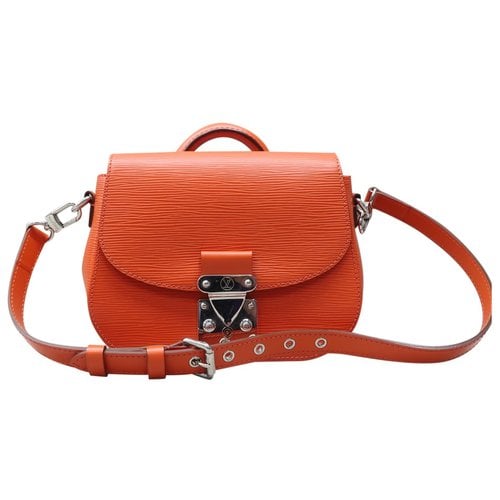 Pre-owned Louis Vuitton Leather Satchel In Orange