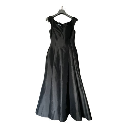 Pre-owned Prada Silk Dress In Black