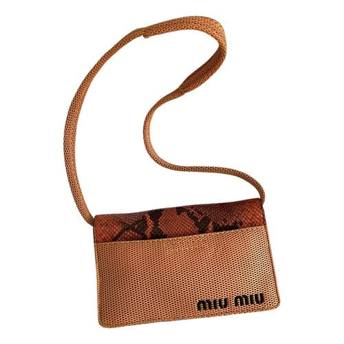 Pre-owned Miu Miu Handbag In Orange
