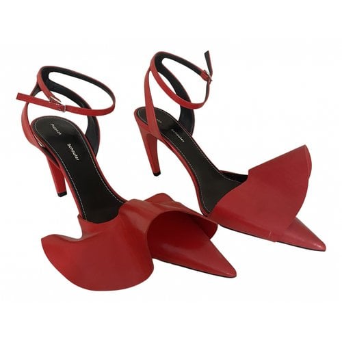Pre-owned Proenza Schouler Leather Heels In Red