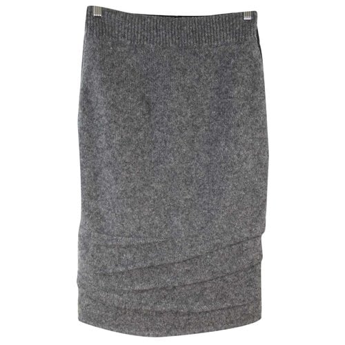 Pre-owned Paule Ka Wool Mid-length Skirt In Grey