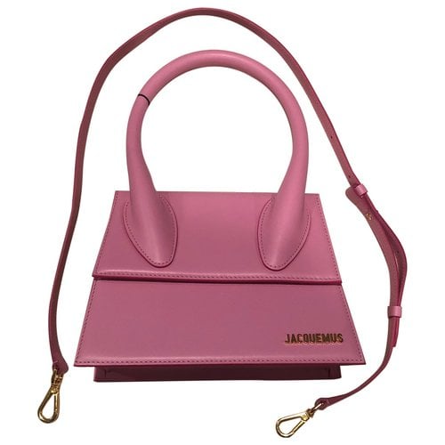 Pre-owned Jacquemus Le Grand Leather Handbag In Pink