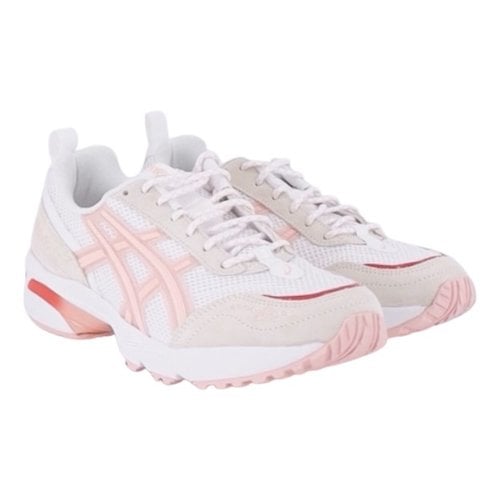 Pre-owned Asics Leather Trainers In Pink