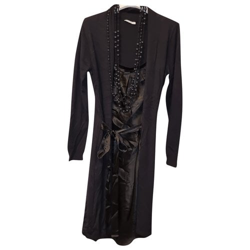 Pre-owned Marella Wool Mini Dress In Black