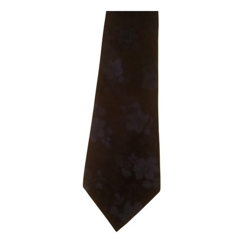 Pre-owned Kenzo Silk Tie In Black
