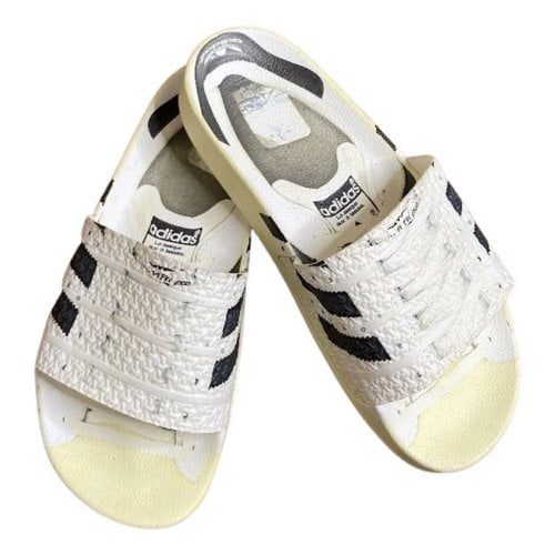 Pre-owned Adidas Originals Adilette Flip Flops In White
