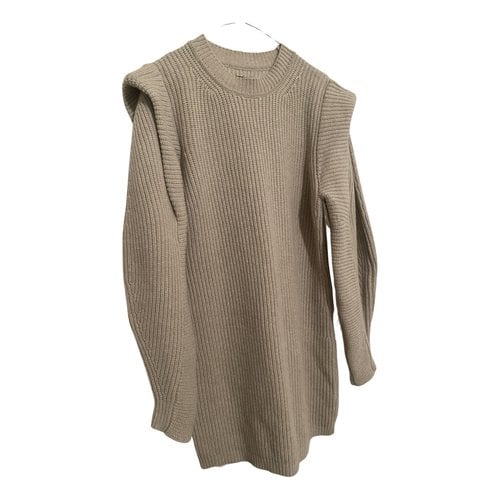 Pre-owned Isabel Marant Cashmere Mini Dress In Beige