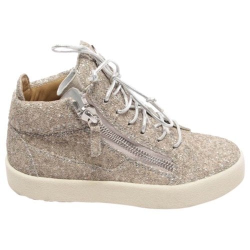 Pre-owned Giuseppe Zanotti Leather Trainers In Grey