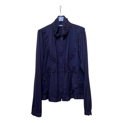 Pre-owned Saint Laurent Silk Short Vest In Blue
