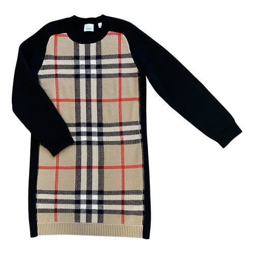 Pre-owned Burberry Cashmere Mid-length Dress In Multicolour
