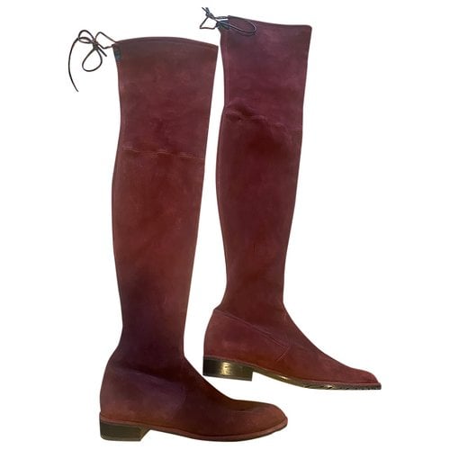 Pre-owned Sam Edelman Boots In Burgundy