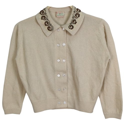 Pre-owned Ballantyne Cashmere Cardigan In Beige