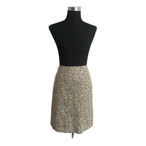 Pre-owned Tara Jarmon Mid-length Skirt In Gold