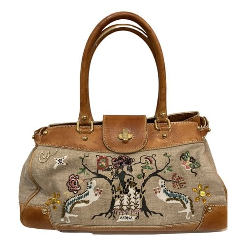 Pre-owned Christian Lacroix Cloth Handbag In Beige
