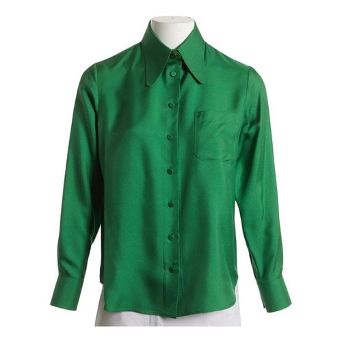 Pre-owned Gucci Silk Shirt In Green