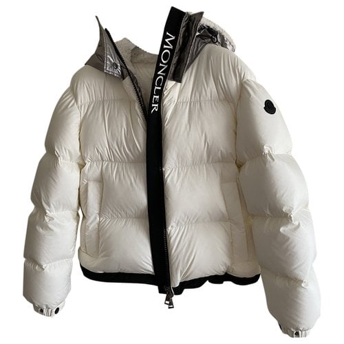 Pre-owned Moncler Hood Puffer In White