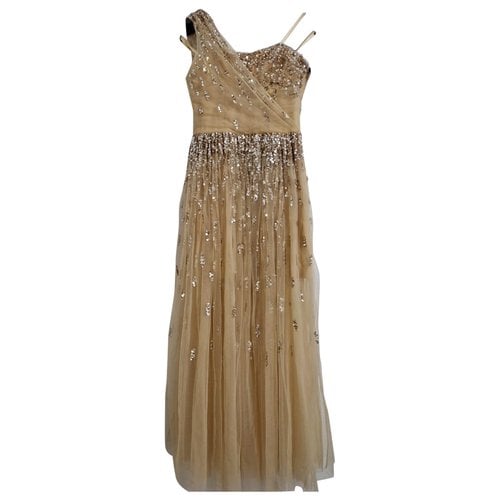 Pre-owned Pinko Maxi Dress In Gold