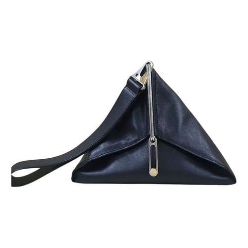 Pre-owned Dion Lee Leather Clutch Bag In Black