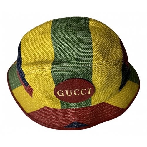 Pre-owned Gucci Linen Hat In Multicolour