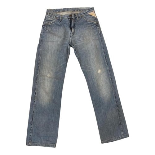 Pre-owned Replay Straight Jeans In Turquoise