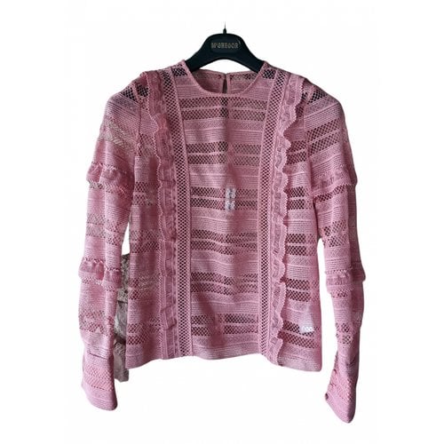 Pre-owned Self-portrait Blouse In Pink