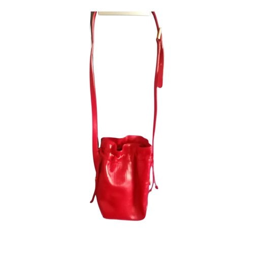 Pre-owned Lanvin Leather Crossbody Bag In Burgundy