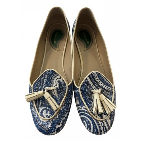 Pre-owned Etro Leather Ballet Flats In Blue
