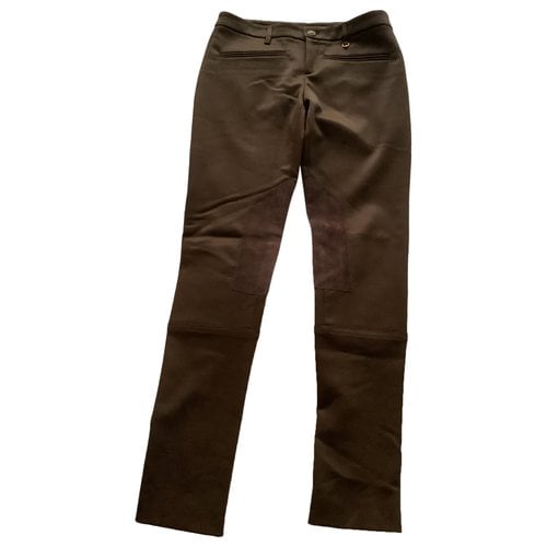 Pre-owned Gucci Wool Trousers In Brown