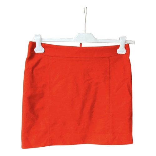 Pre-owned Marc O'polo Wool Mini Skirt In Orange