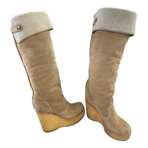 Pre-owned See By Chloé Snow Boots In Beige