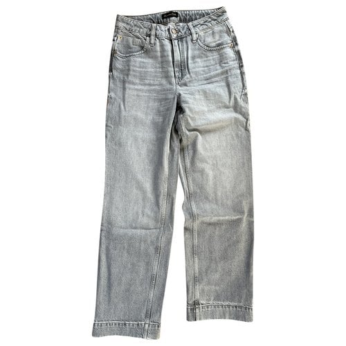 Pre-owned Massimo Dutti Straight Jeans In Grey