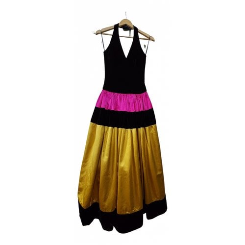 Pre-owned Escada Velvet Dress In Multicolour