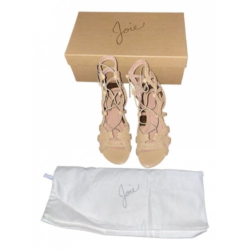 Pre-owned Joie Leather Sandal In Camel