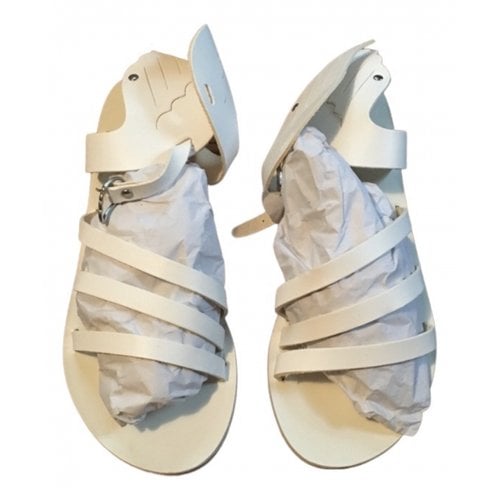 Pre-owned Ancient Greek Sandals Leather Sandal In White