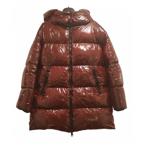 Pre-owned Herno Puffer In Burgundy