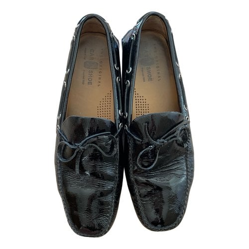 Pre-owned Carshoe Patent Leather Flats In Black