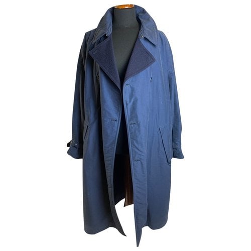 Pre-owned Allegri Trench Coat In Navy