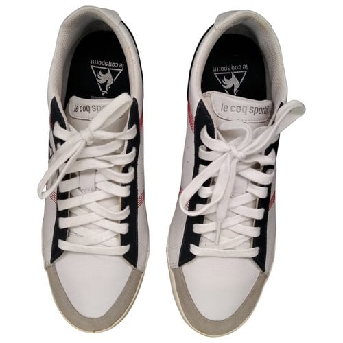 Pre-owned Le Coq Sportif Leather Low Trainers In White
